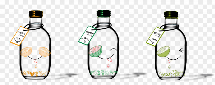 Wishing Painted Bottle Glass Transparency And Translucency Packaging Labeling Drink PNG
