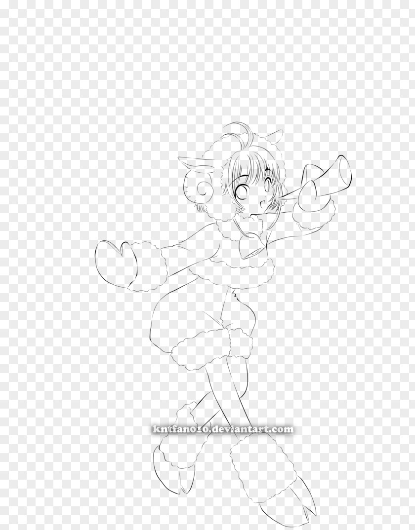 Baby Sheep Finger Drawing Line Art Sketch PNG