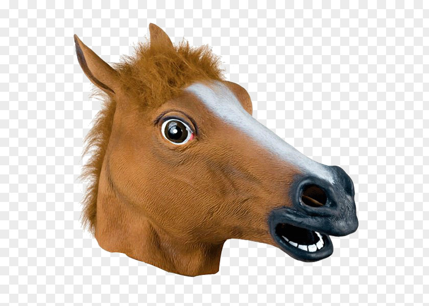 Horse Head Mask Latex Costume Party PNG