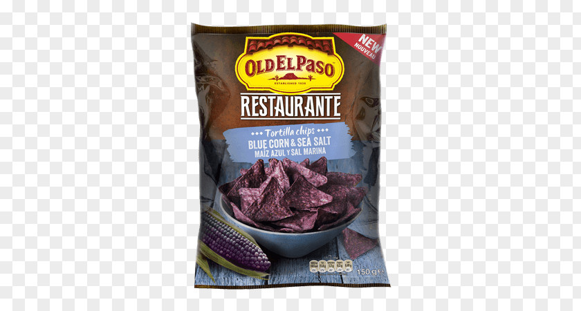 Mexican Corn Tostada Old El Paso Blue And Sea Salt Tortilla Chips 150G PNG