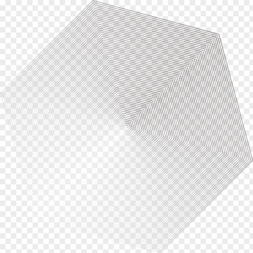 White Line Figure Hexagon Pattern PNG