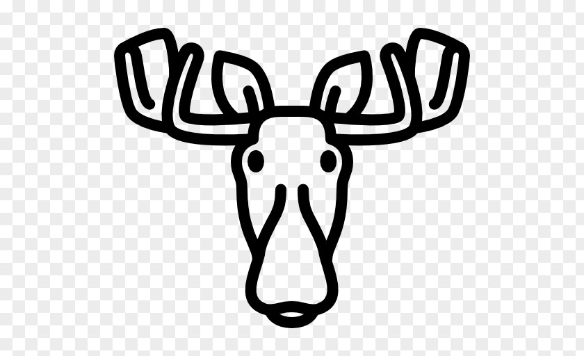 Black And White Mammal Reindeer PNG