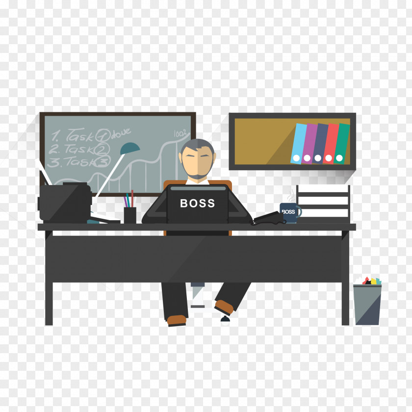 Boss Cartoon Biuras Vector Graphics Drawing Image Animation PNG