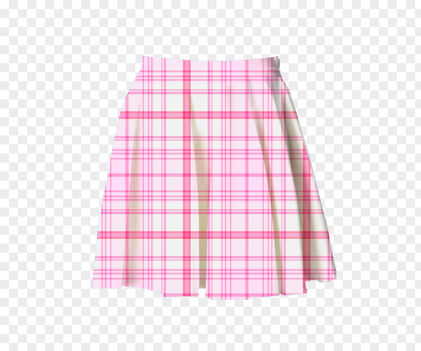 Dress Skirt Tartan Full Plaid Pink M PNG