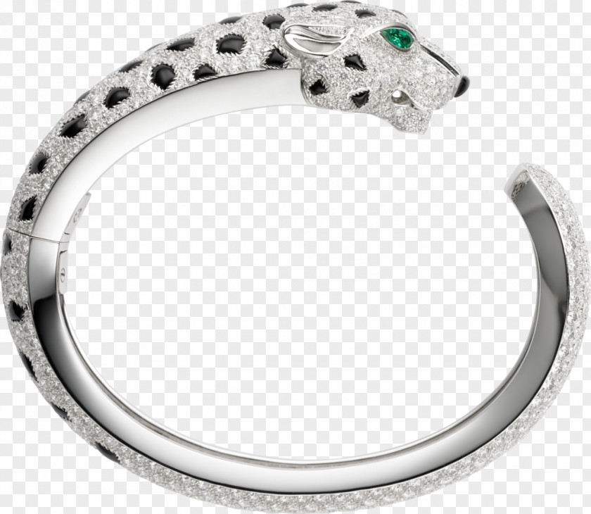 Cartier Bracelet Bangle Emerald Onyx PNG