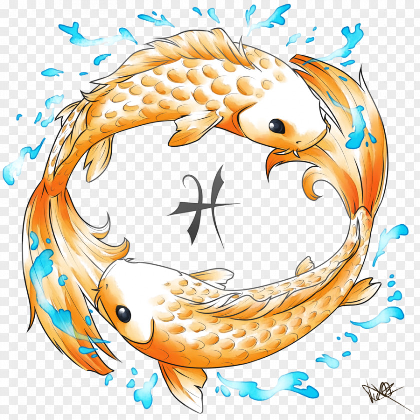 Koi Tattoo Fish Pisces Astrology PNG