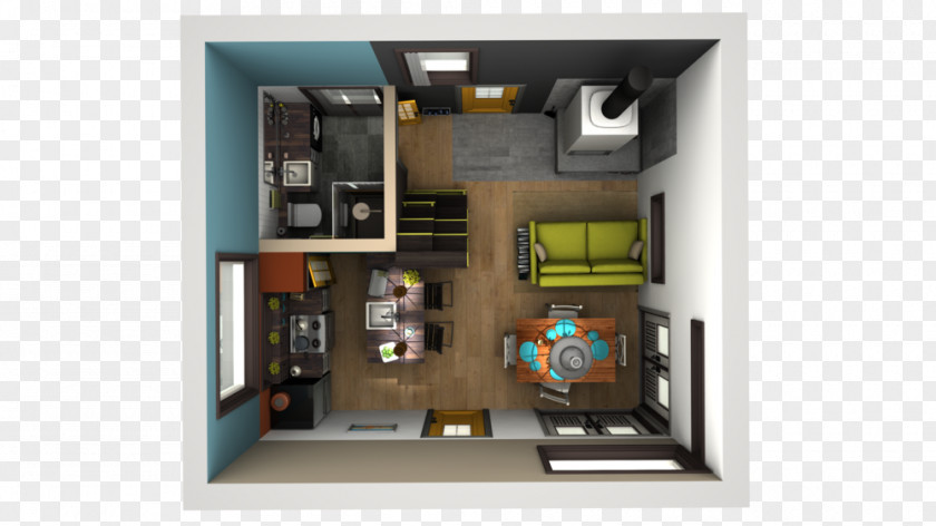 Loft Apartment Floor Plans 3d Shelf Tiny House Movement Plan PNG
