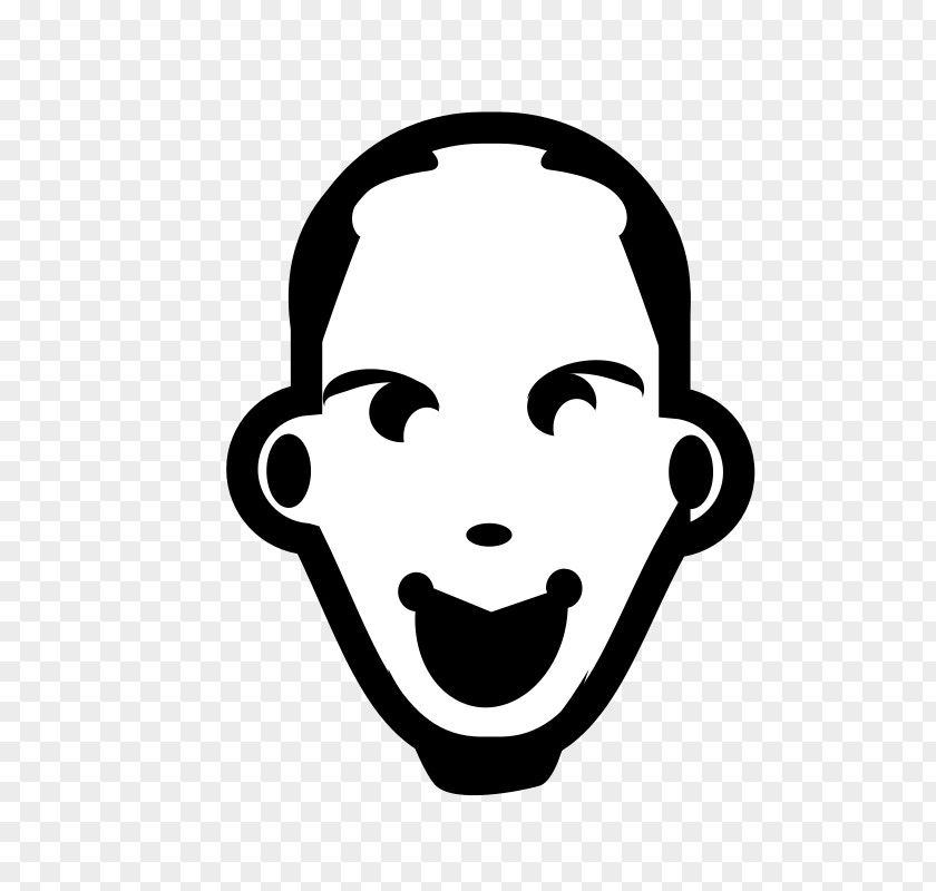 Black And White Smile Facial Expression PNG