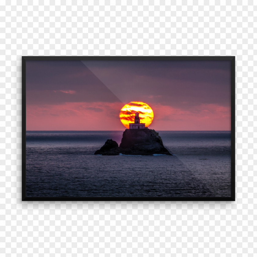 Canvas Print Oregon Coast Tillamook Rock Light Photography Art Nature PNG