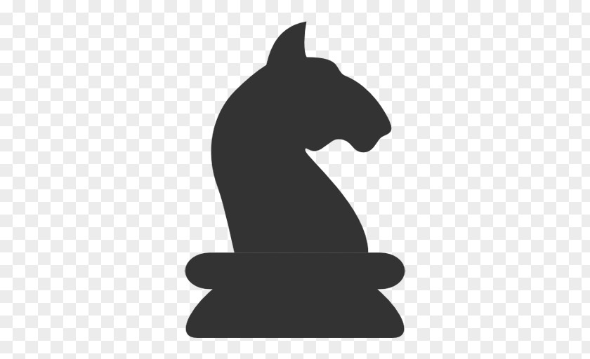 Chinese Chess Piece Black & White Knight Pin PNG