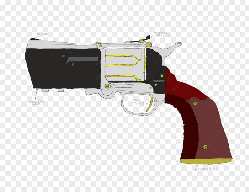 Design Trigger Revolver Firearm PNG