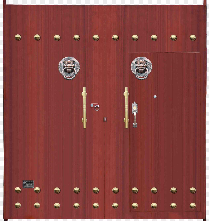 Iron Door Wood Gate PNG