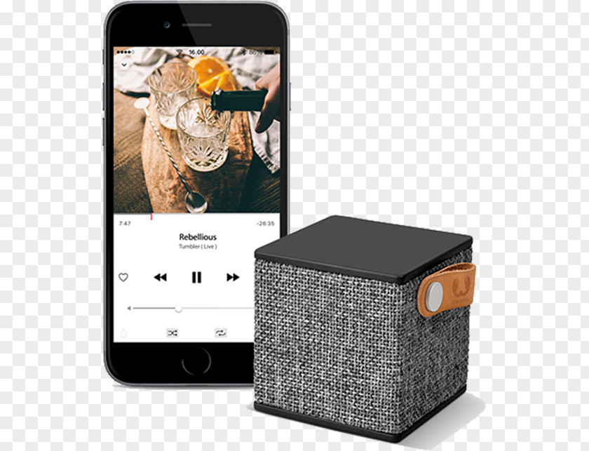 Laptop Fresh 'n Rebel Rockbox Cube Brick Loudspeaker Wireless Speaker PNG