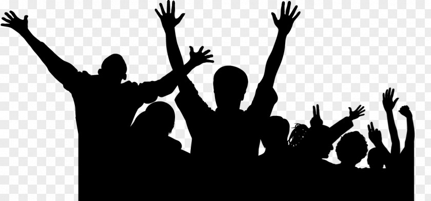 Shadow Crowd Cheering Clip Art PNG