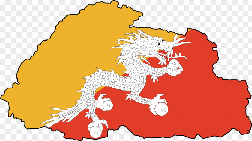 World Map Clipart Flag Of Bhutan National Symbols PNG