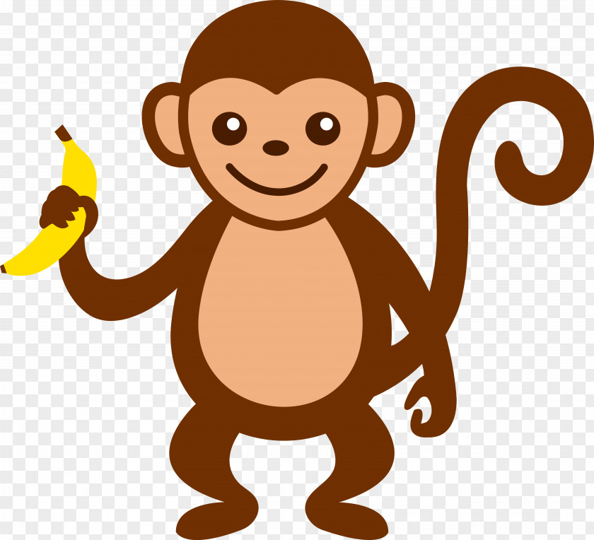 Cartoon Monkey Cliparts Baby Monkeys Brown Spider Primate Clip Art PNG
