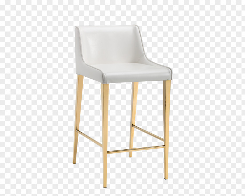 Chair Bar Stool Gold Seat PNG