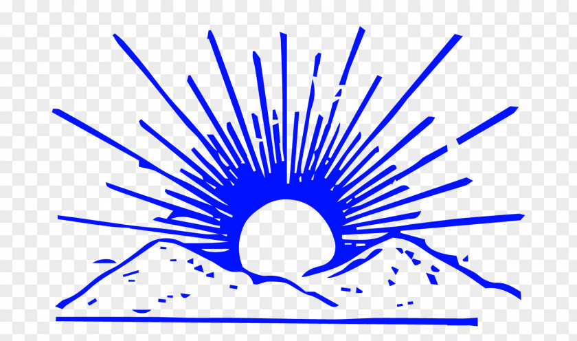 Electric Blue Sun Drawing PNG