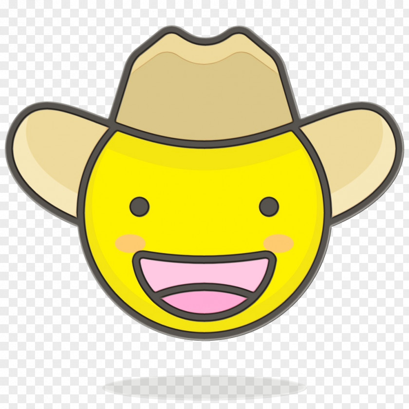 Pleased Costume Hat Happy Face Emoji PNG