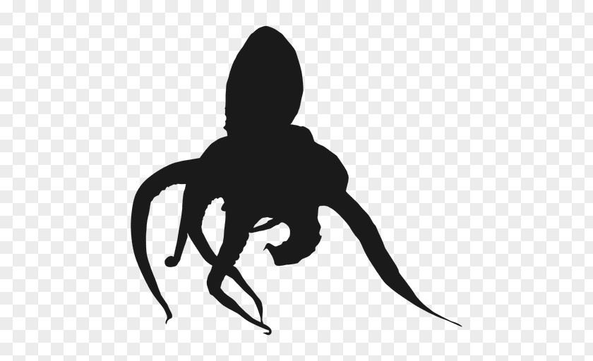 Silhouette Octopus Clip Art PNG