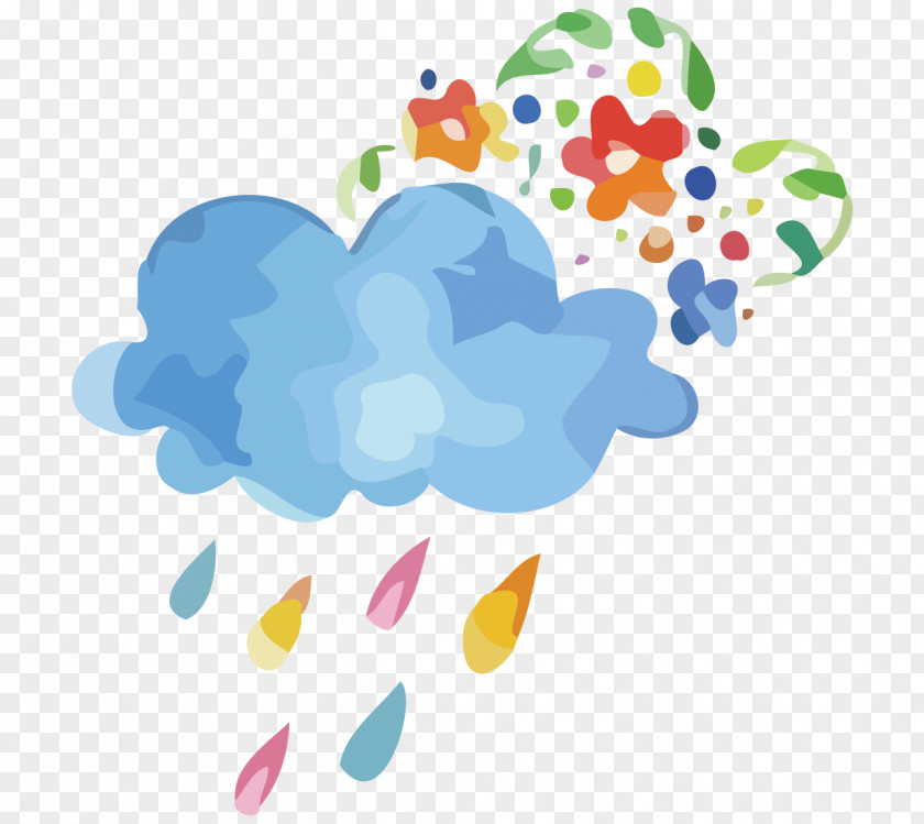 Vector Rain Clouds Creative Clip Art PNG
