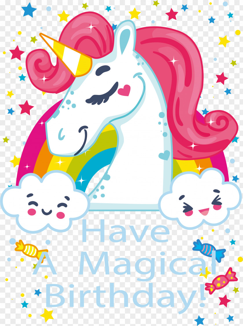 A Magical Birthday Party Children's Clip Art PNG