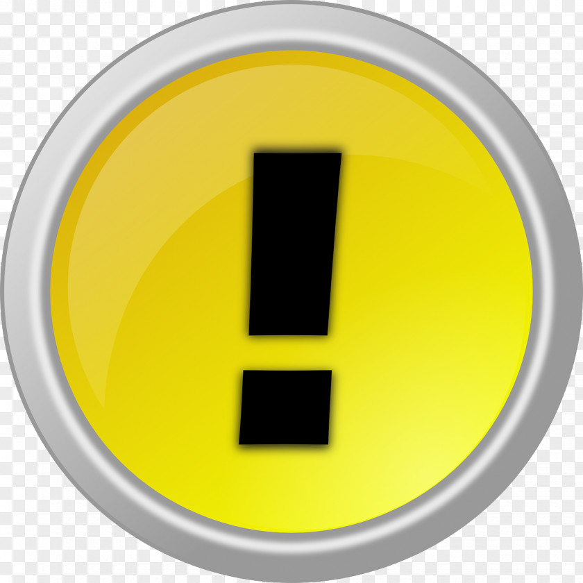 Attention Exclamation Mark Button Clip Art PNG