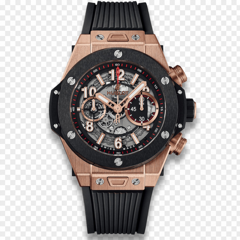 Blue Skull Hublot Chronograph Watchmaker Automatic Watch PNG