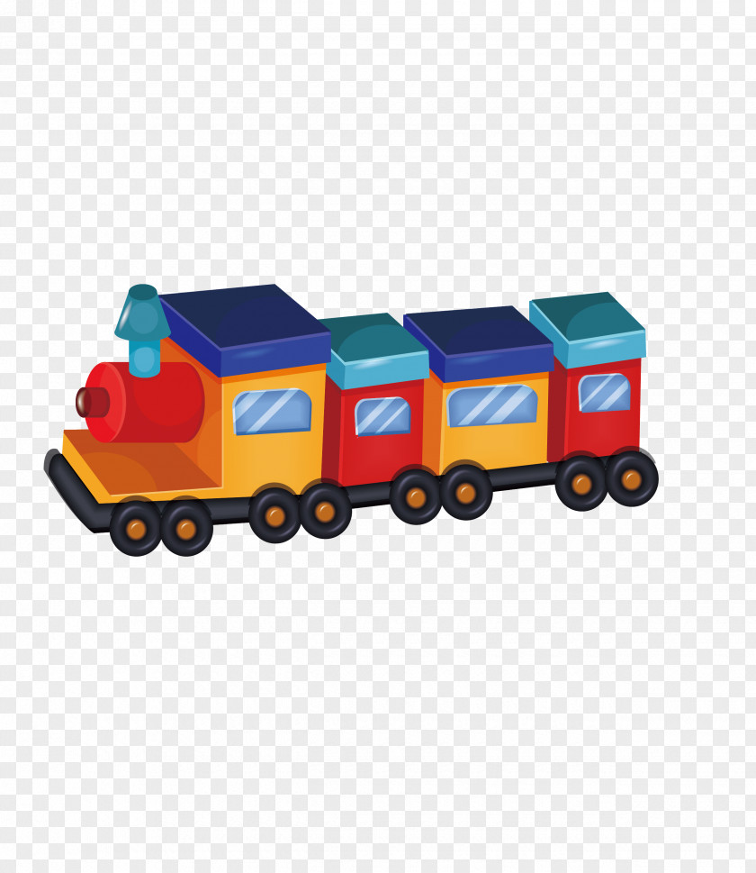 Cartoon Toy Train Vector Stuffed Child PNG