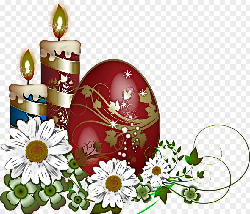 Wildflower Floral Design Christmas Ornament PNG