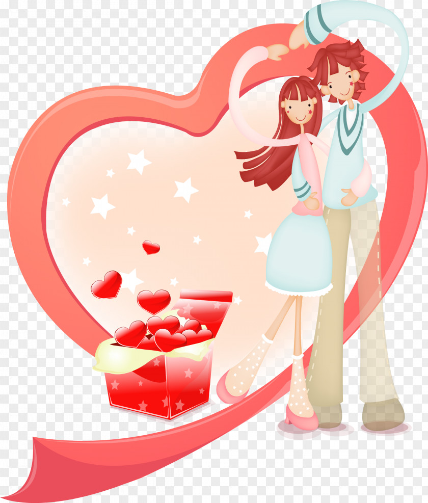 Couple Love Heart Valentine's Day PNG