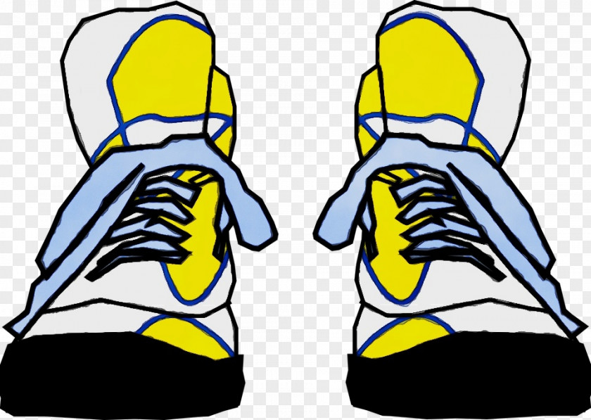 Sneakers Athletic Shoe Footwear Yellow Clip Art PNG