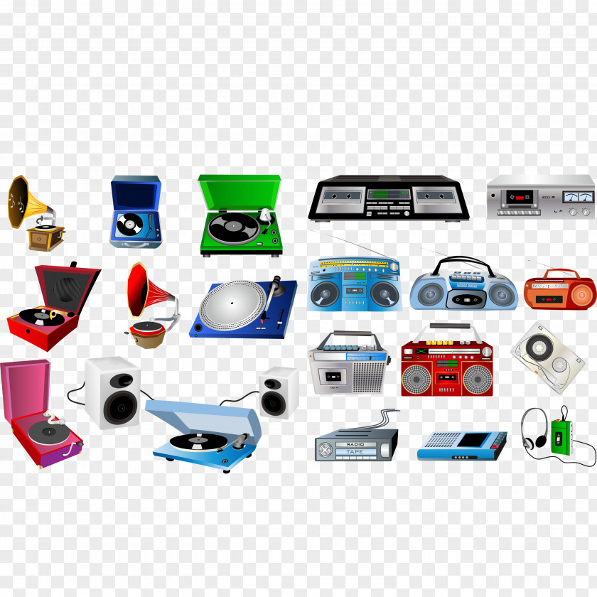 Radio Phonograph Collection Home Appliance Electricity Washing Machine Icon PNG