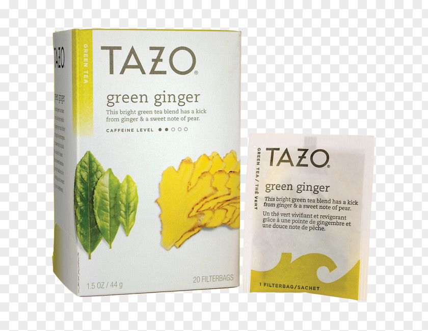Tea Green Ginger Tazo Herbal PNG
