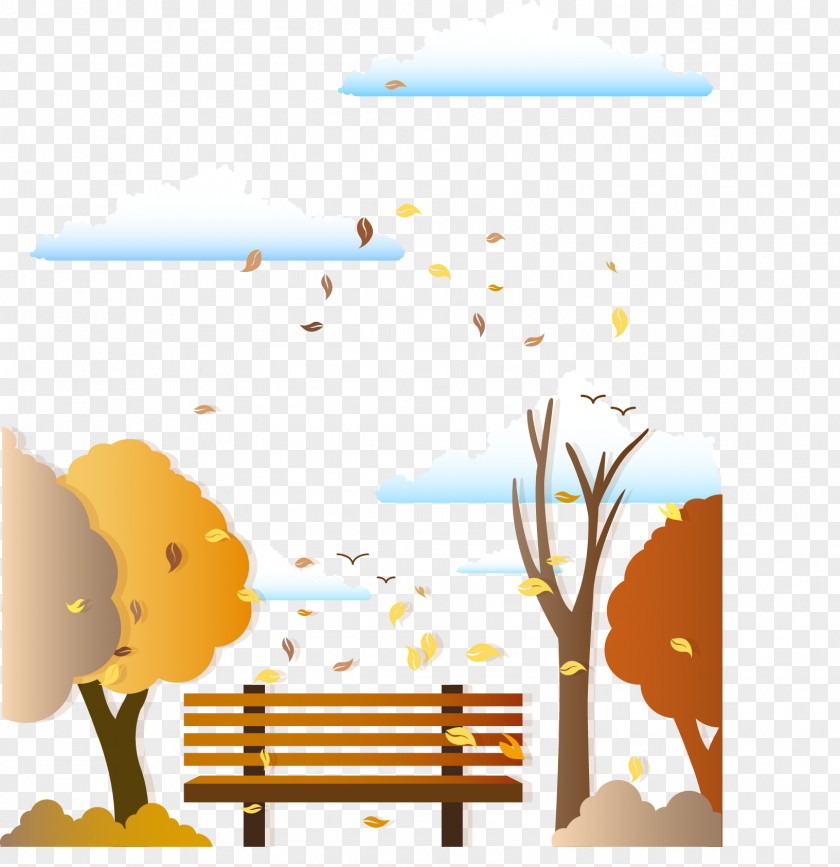 Autumn Park Scenery Vector Bailu Solar Term PNG