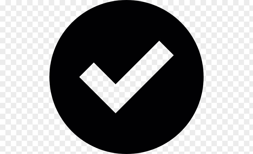 Black Background Check Mark PNG