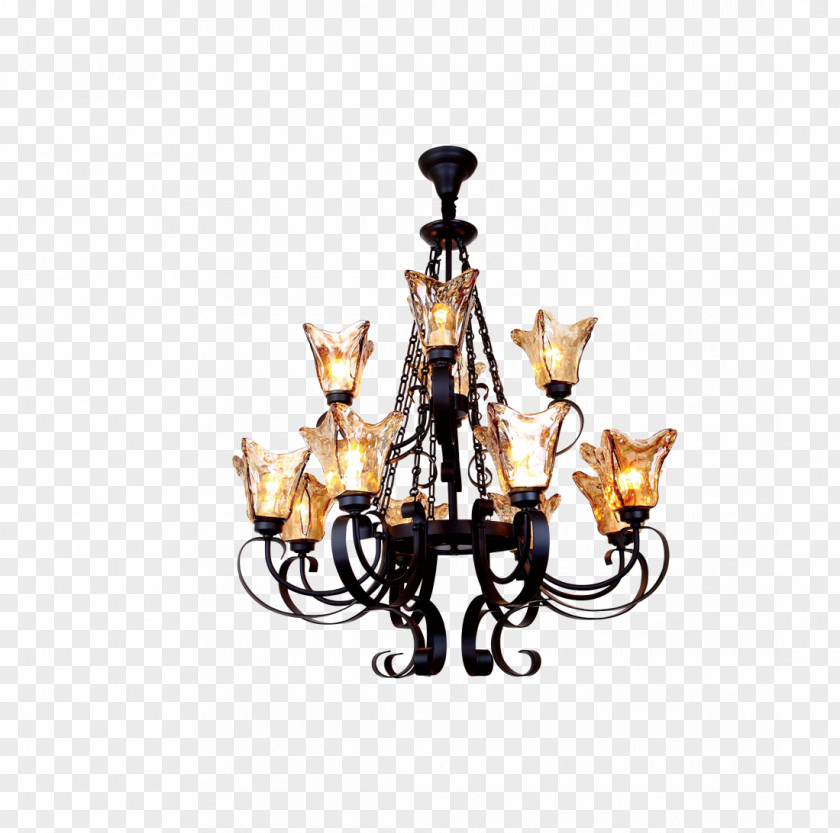 Rome Continental Iron Retro Lamp Lights Pictures Chandelier Download PNG