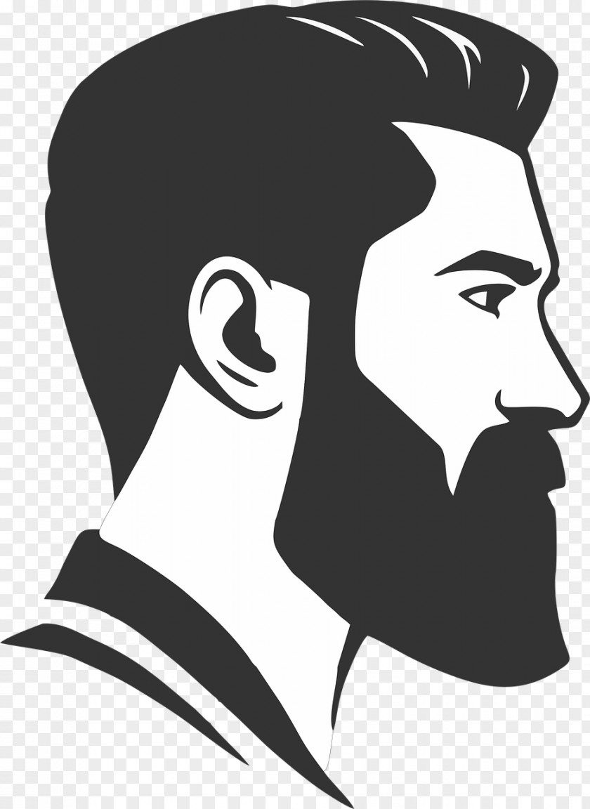 Barbershop Beard Man Clip Art PNG