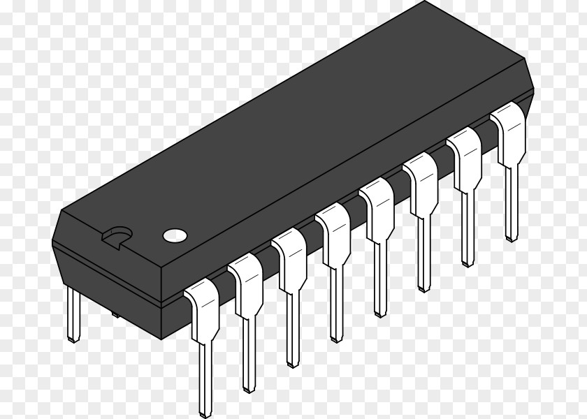 Dil Integrated Circuits & Chips Seven-segment Display Binary Decoder Counter Electronic Circuit PNG