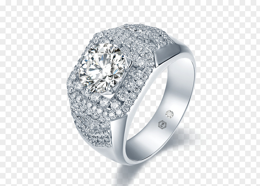 Polished Raw Diamond Ring Wedding Silver Woman Platinum PNG