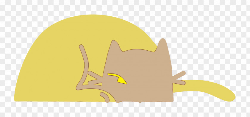 Cat Cartoon Dog Tail Yellow PNG
