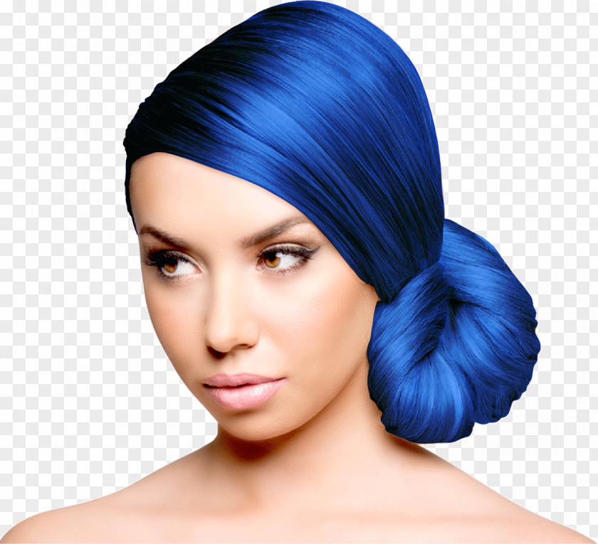 Orange Hair Coloring Electric Blue Human Color Dye PNG