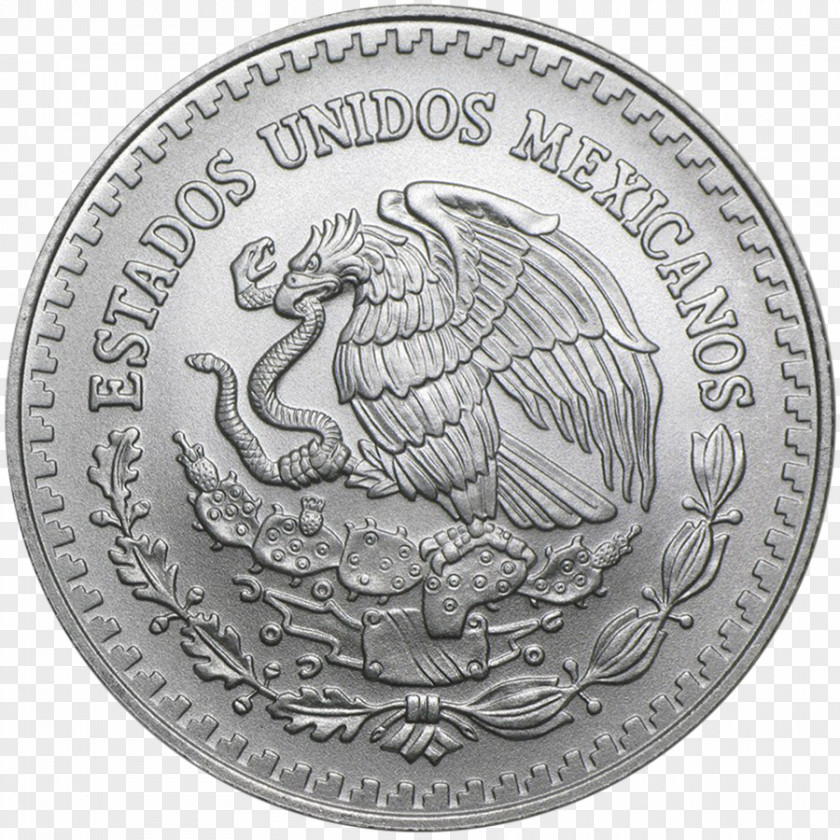 Silver Coin Mexico Libertad Spanish Dollar PNG