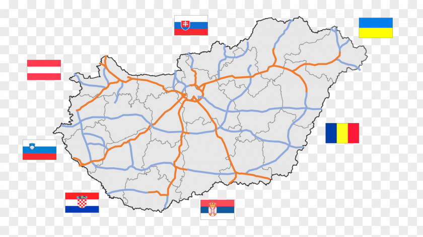 System Roads In Hungary Transport Rail M1 Motorway Rapid Transit PNG
