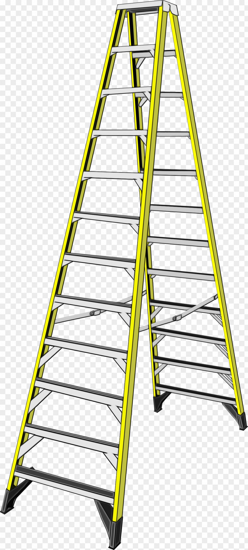 Tool Stairs Ladder Yellow Line PNG