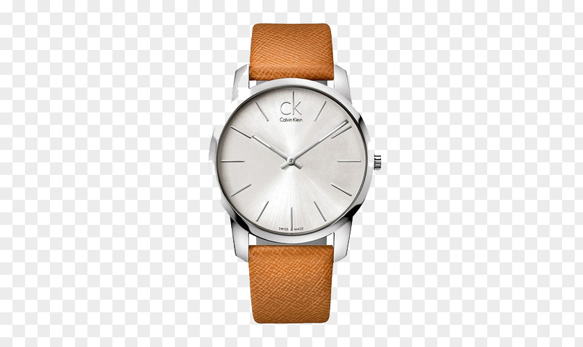 Calvin Klein CITY Series Watch Leather Strap Movement PNG