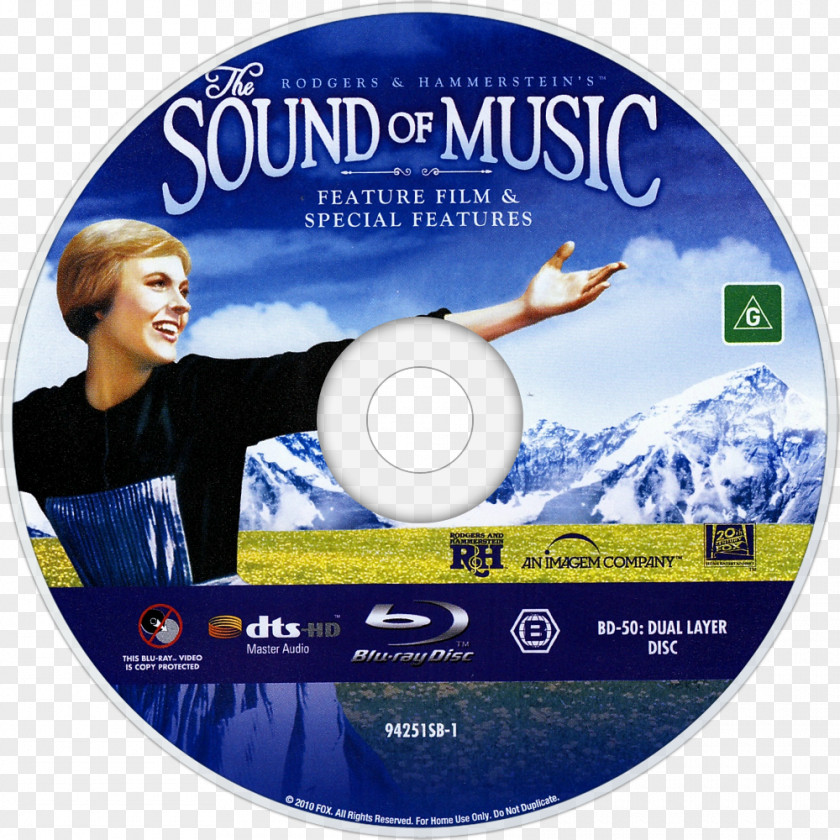Compact Disc Blu-ray DVD-Video 20th Century Fox PNG disc Fox, Sound Of Music clipart PNG