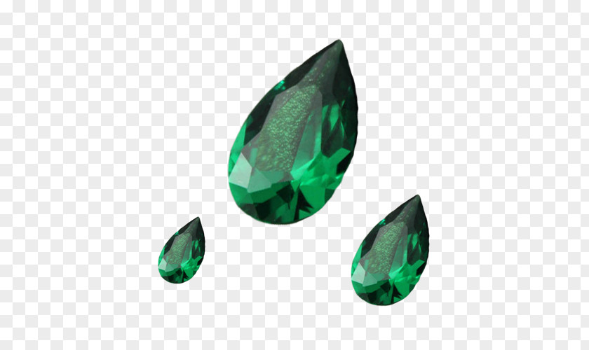 Modern Green Personality Emerald Stone Tears Shape Light PNG