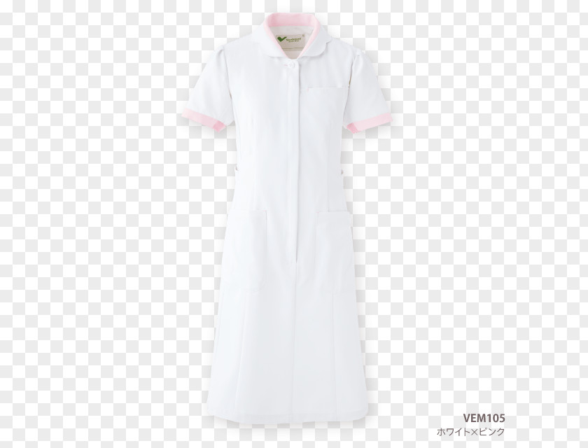 Nurse Uniform Neck Collar Sleeve Dress PNG