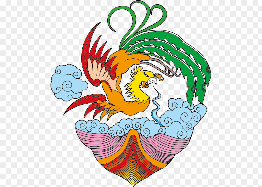 Phoenix Fenghuang Budaya Tionghoa U5409u7965u56feu6848 Illustration PNG